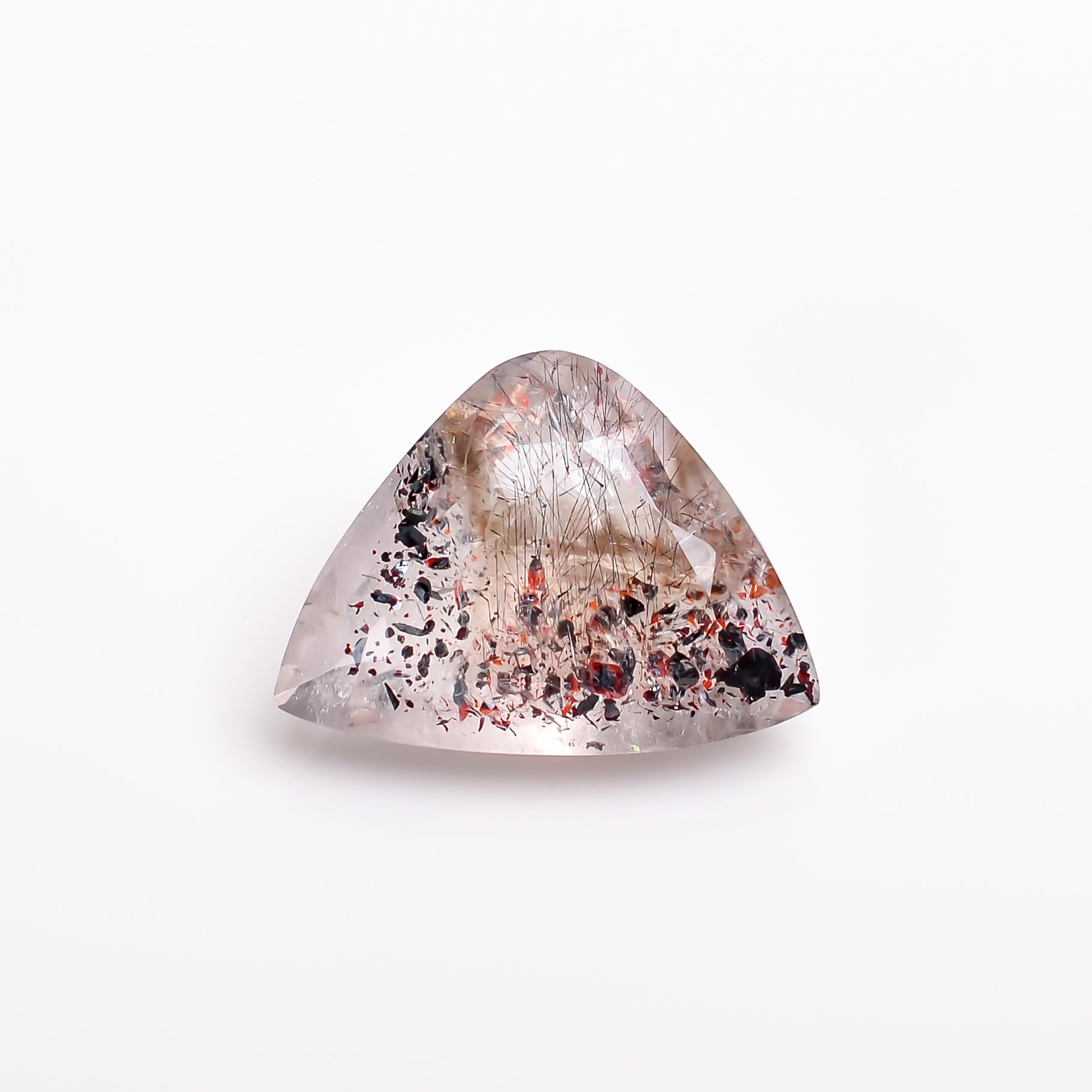 elestial hematite quartz fancy shape cut stone loose gemstone